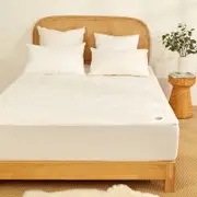 Wooltara Luxury Washable Cotton Japara Wool Rich Mattress Topper - Single Bed
