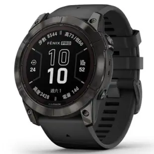 Garmin Fenix 7x Pro Sapphire Solar 運動手錶 (石墨灰DLC鈦錶圈配黑色矽膠錶帶) 010-02778-54 香港行貨