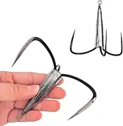 2pcs/Pack Snagging Hooks Snagging Weighted Big Treble Hooks Sharp Treble Hook Fishing Hooks 7 Sizes 1.4oz 1.75oz 2.0oz 2.35oz 2.7oz 3.3oz 4.0oz (80g(2.7oz)-2pcs)