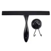 Shower Squeegee Window Glass Wiper Scraper Cleaner with Brush Hook Holder Set