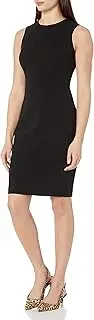 [Calvin Klein] Women's Scuba Crepe Sleeveless Princess Seam Sheath Dress