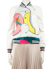 Abstract Pattern Bomber Jacket