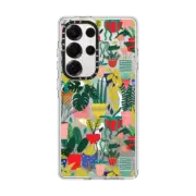Galaxy S25 Ultra Clear Magnetic Case Crazy Plant Lady