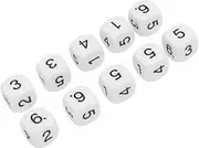 Dice Learning Aid, 20PCS Multipurpose Plastic Polyhedral Dice Set for Board Games (White)