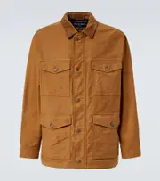 [Comme des Garcons Homme] Comme des Garçons Homme Corduroy-trimmed cotton jacket AU 93 brown