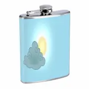 Rain Cloud Em1 Flask 8oz Stainless Steel Hip Drinking Whiskey