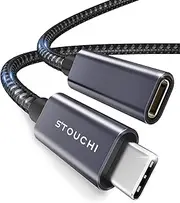 USB C Extension Cable 1.8M，Stouchi New Version USB Type C 3.2 Male to Female Fast Charging & Audio Data Transfer Cable for iPad Pro, M4 M3 M2 MacBook Mac Mini/Pro,Dell XPS,Wireless Charger