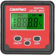 zolyet Level Box Angle Gauge Digital Angle Finder Inclinometer Level Gauge Magnetic Base Red Magnetic Base