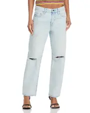 Pistola Lexi High Rise Straight Jeans in Solstice Distressed