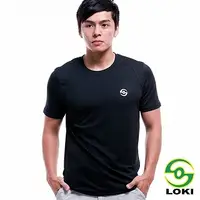 在飛比找momo購物網優惠-【LOKI】男 VANA 圓領抗UV短袖排汗衣(渡鴉黑)