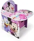 Delta Children Minnie Mouse Chair Desk with Storage Bin Kids Organiser Toy Box