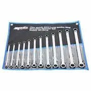 SP TOOLS 12 Piece Metric Extra Long Double Ring Geardrive Spanner Set SP10412