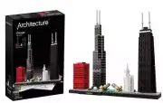 Chicago City Skyline Building Blocks | Construction Bricks Set | Puzzle With Box