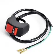 Motorcycle ON/Off Button Connector Push Button Switch Motorcycle Handlebar Flameout Switches for Moto Motor ATV Bike DC12V/10A