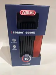 ABUS BORDO 6000K Folding Lock 90 cm Keyed with SH Bracket 6000K/90 BK SH