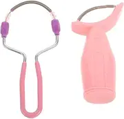 2pcs Manual Face Threading Tool Facial Hair Removal Device for Women Spring Hair Remover Sweat Absorption Tool Portable