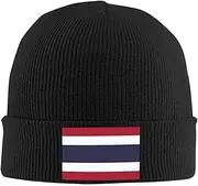 [Generic] Thailand Flag Knitted Hat Thailand Knit Caps Beanie Thai Skull Hat for Men Women