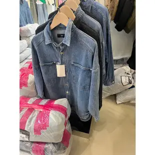韓國平口雙袋單寧外套 兩色