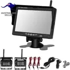 7" Wireless Rear View Monitor +2 Wifi Reverse Reversing Camera Screen Kit Carava