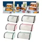 Metal Bread Bin Dustproof Bread Pastry Box Case for Closet Office Restaurant