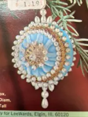 Pearl mist, mini bouquet kit, aqua DIY vintage Christmas ornament