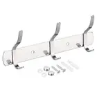 Coat Hook Rack Wall Mounted with 3 Hooks Hook Rail Wall Hangers Silver