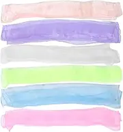 [COSMEVIVI] 6pcs Silk Chiffon Dance Scarves for Toddlers Blush Tulle Sensory Items Soft Chiffon Fashion Lining Square Neck Scarves for Kindergarten