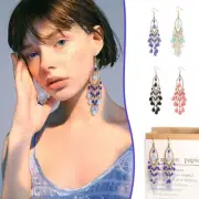 Beads Earrings Charm Bohemian Drops Women Dangle Ear Colorful Tassels Earrings