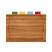 Set of 4 Wiltshire Eco Bamboo Multi Chopping & Cutting Board Mat Colour Coded