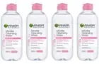 4 GARNIER Micellar Cleansing Water Make-Up Remover for Sensitive Skin 400ml