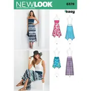 New Look Sewing Pattern 6379 N6379 Misses' Pants, Skirt, and Convertible Maxi-Skirt