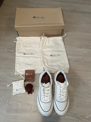 Loro piana Play Sneakers Calf White 36.5 Women Brand new With Box