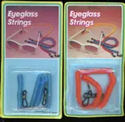coil cord sunglasses Plastic holder rubber slip grips + metal clamp downs