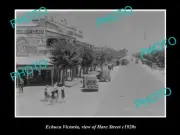 OLD POSTCARD SIZE PHOTO OF ECHUCA VICTORIA VIEW OF HARE STREET c1920s