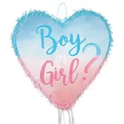Ya Otta Gender Reveal Pinata Pull String Party Supply 17.75" L x 17.75" W x3.25"