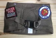 Doggie Design Service Dog Patch XL Choke Free Reflective Step Harness Brown