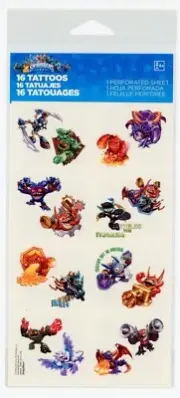 2015 Activision Skylanders 16 Temporary Tattoos New