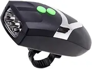 GANAZONO Portable LED Bike Headlamp with Electric Horn Bell Super Bright White Light Easy to Install Handlebar Mount for Night Riding and Cycling Safety