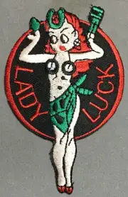 World War 2 Army Air Force Nose Art Lady Luck patch
