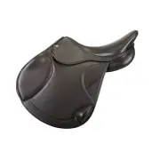 New Black Leather Jumping / Close Contact Horse Saddle with Changeable Gullet Sy