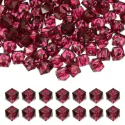 10mm Acrylic Cube Faceted Beads, 200 Pcs Diamond Spacer Beads, Purple