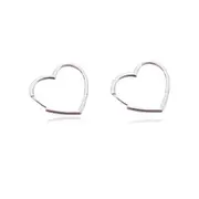 Culturesse Aimee 28mm Open Heart Hoop Earrings Women's Fashion Sterling Silver