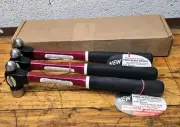 Vintage NOS Plumb 12oz Ball Pien Hammer Permabond Fiberglass Handle Lot Of 3 Box