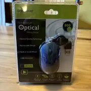 Gearhead Retractable Optical Wheel Mouse USB