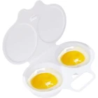 Double Cup Microwave Egg Poacher Nonstick Poached Egg Maker Egg Cup Kitchen