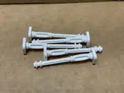 LEGO Parts - White Support 2 x 2 x 7 Lamp Post, 4 Base Flutes - No 11062 - QTY 5