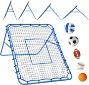 5X4Ft Volleyball Baseball Rebounder Net, Softball Rebounder Pitchback Net with 2