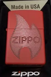 ZIPPO 2022 LARGE FLAME RED MATTE LIGHTER SEALED IN BOX D141