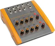 Justivana 8-Channel Audio Mixer, DC 5V,Low-Noise Stereo Mono Switching, for Small Clubs or Bars, As Guitars, Bass, Keyboard