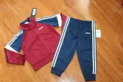 NWT BOYS ADIDAS SZ 24 MONTHS JACKET, PANTS TRACKSUIT MAROON BLUE